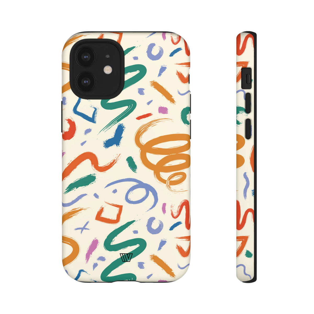 Doodle Brush Strokes Tough Phone Case