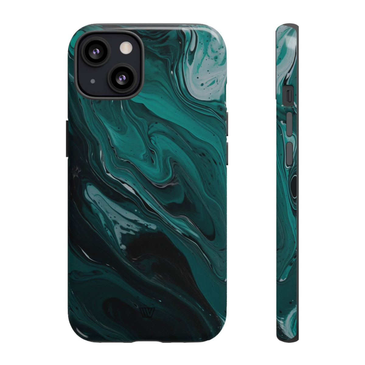 Teal Paint Swirl Tough Phone Case