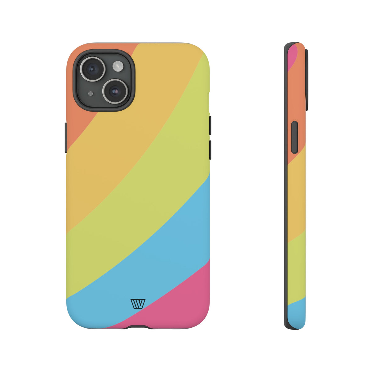Neon Rainbow Tough Phone Case Dual-Layer Protective Shell