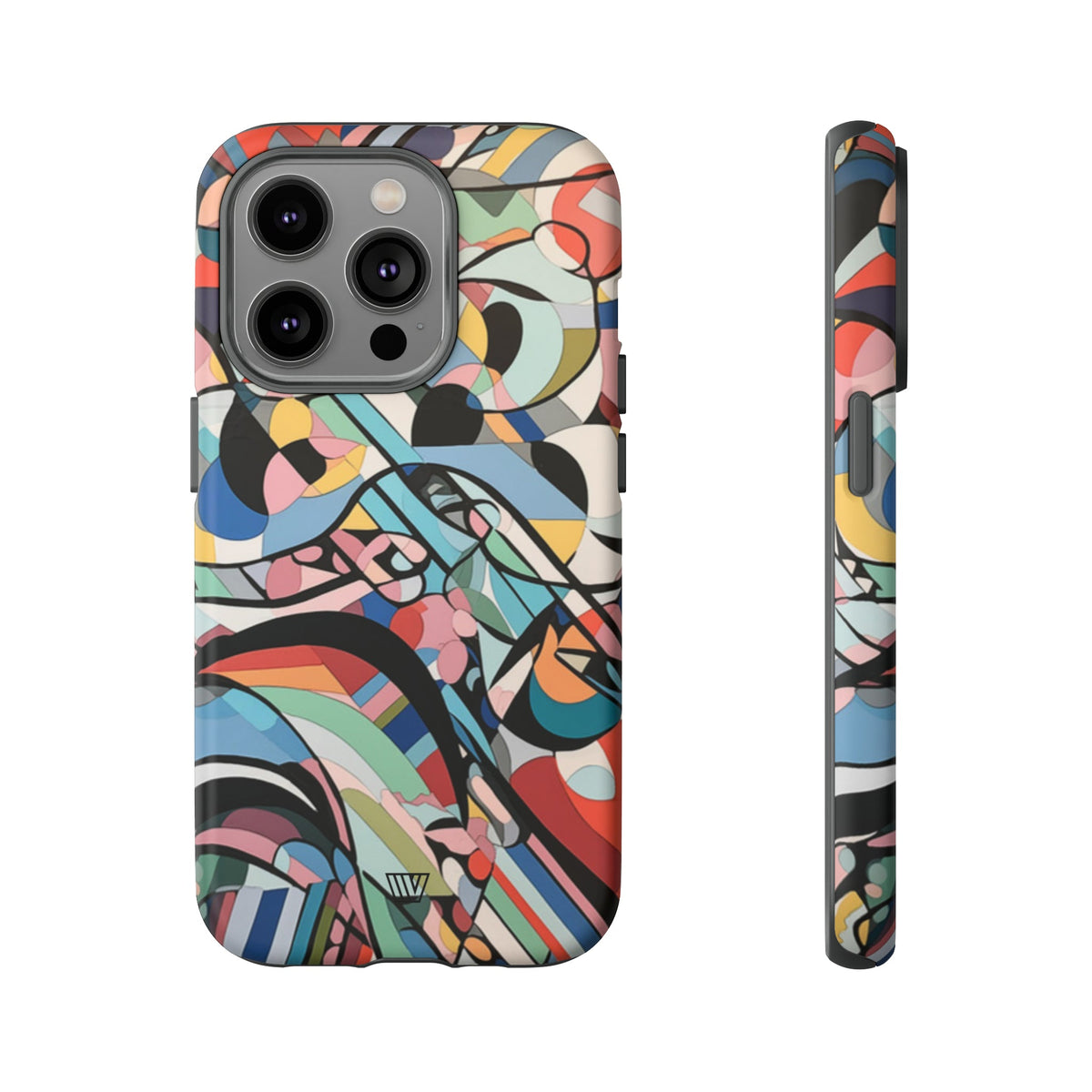 Abstract Mural Tough Phone Case Dual-Layer Protection
