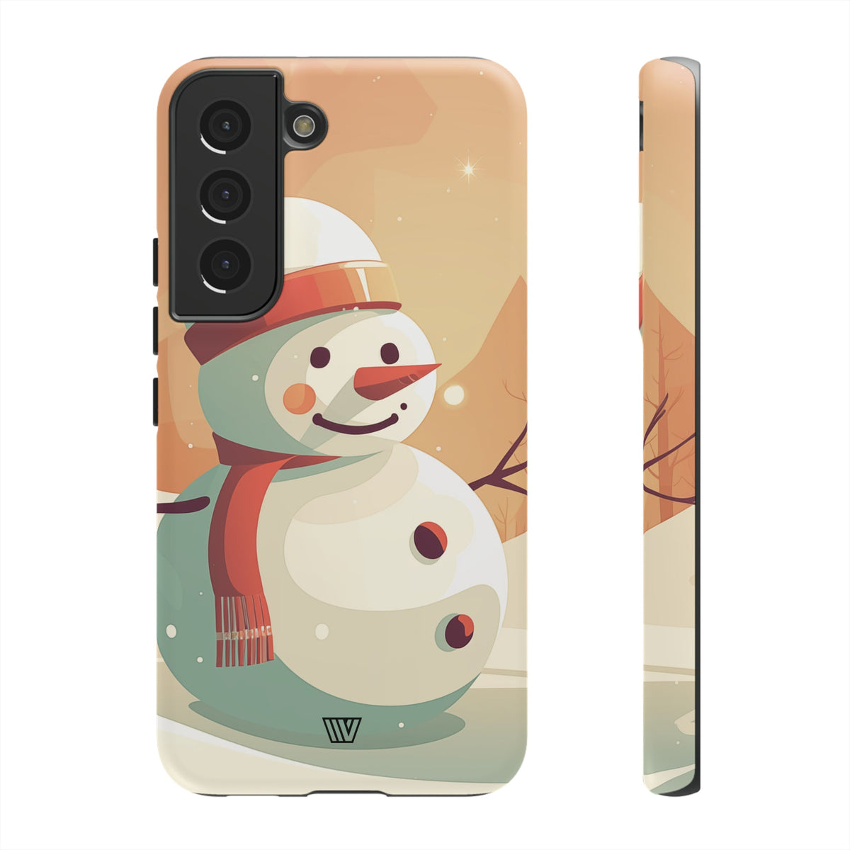 Tough Phone Case Impact Resistant Polycarbonate Dual-Layer SUNSET SNOWMAN