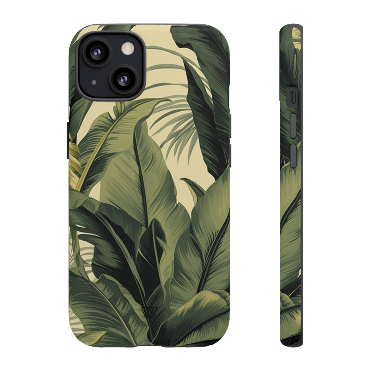 Tropical Leaves Tough Phone Case Dual-Layer Protection