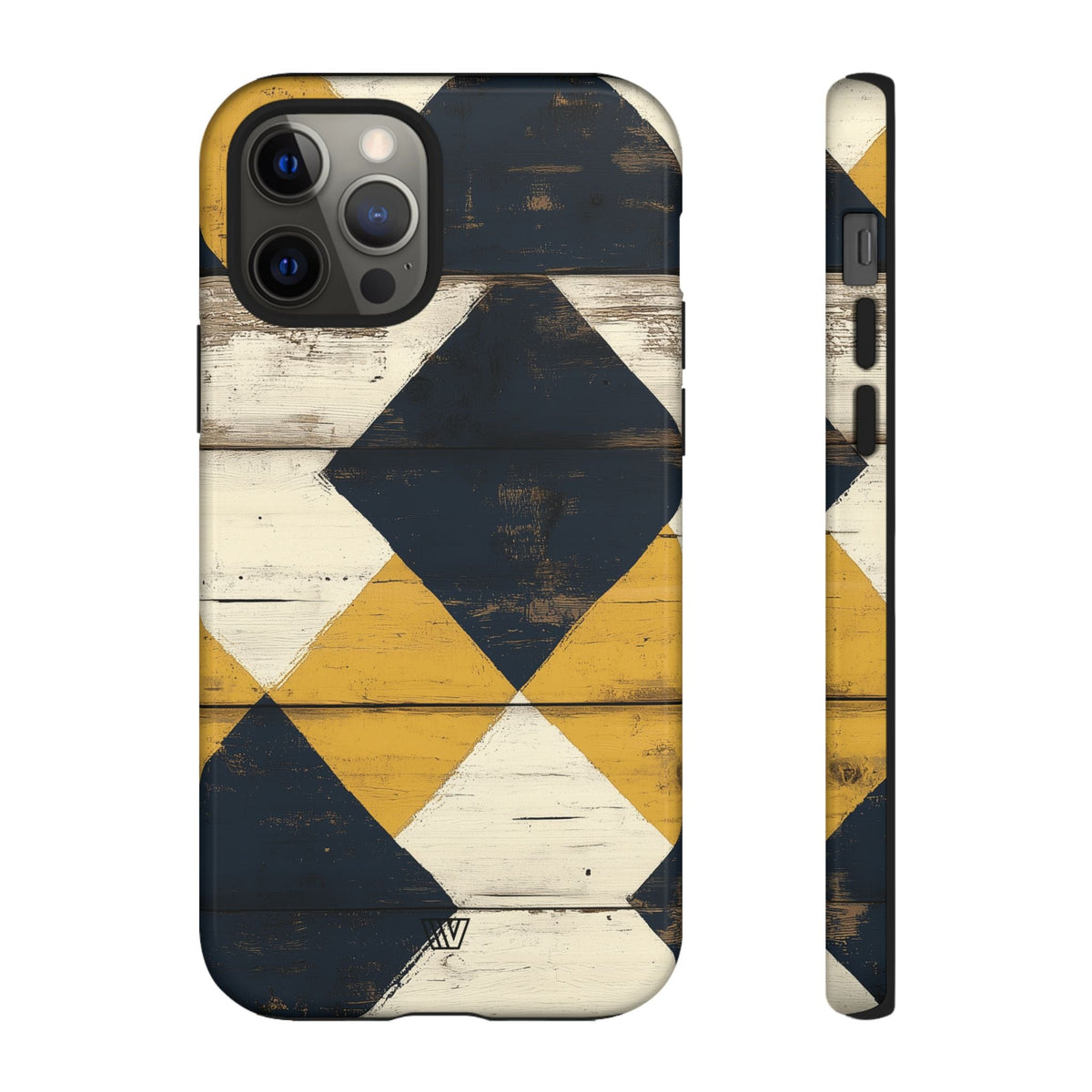 Tough Phone Case Dual-Layer Protection Farmhouse Wood