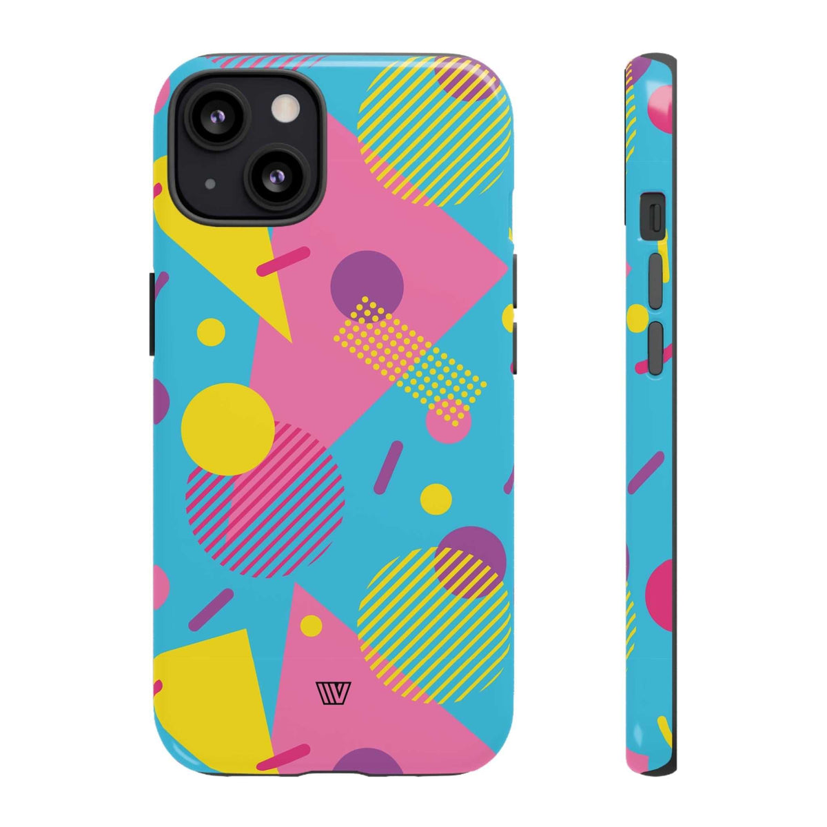Retro Pattern Light Blue Tough Phone Case