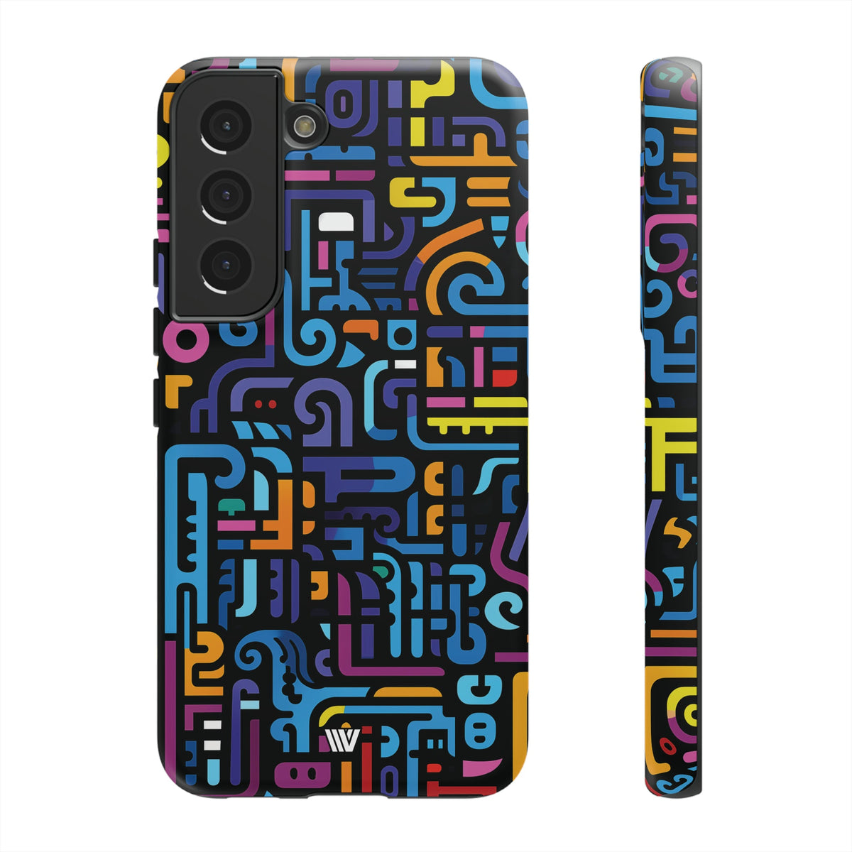 Tough Phone Case Dual-Layer Impact Resistant NEON GLYPHS