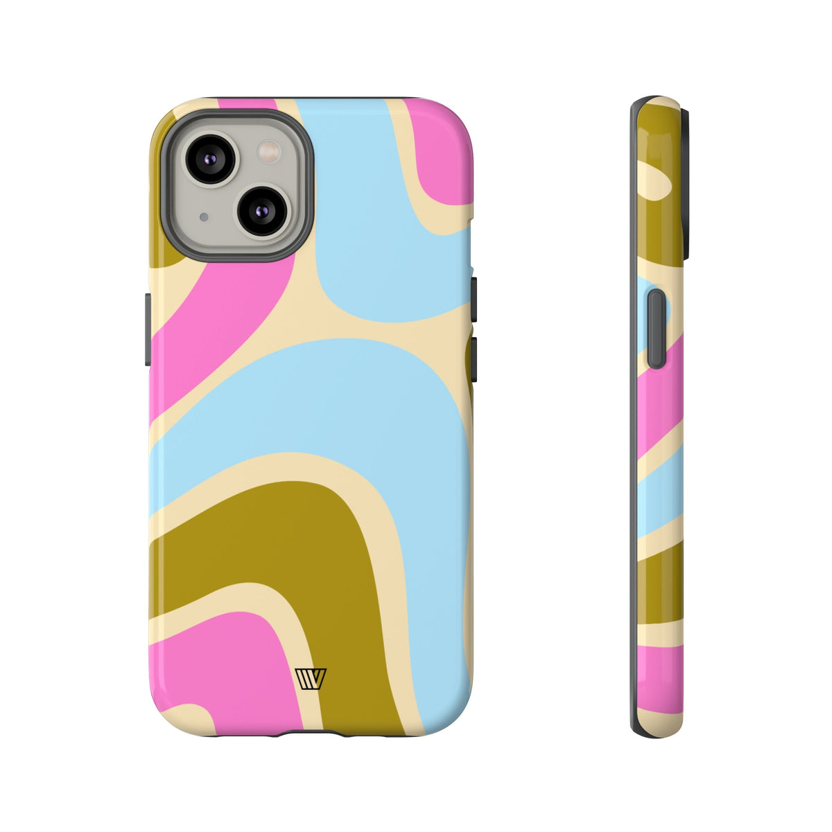 Tough Phone Case Large Groovy Waves Polycarbonate Shell
