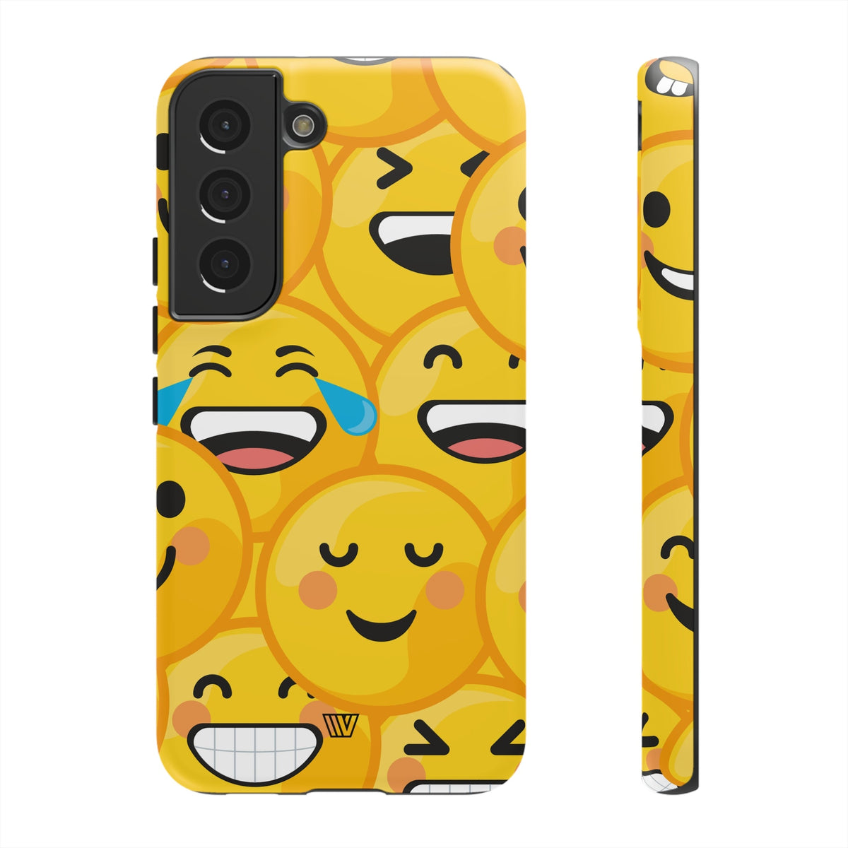 Tough Phone Case Impact-Resistant Dual-Layer Polycarbonate EMOJI FACES