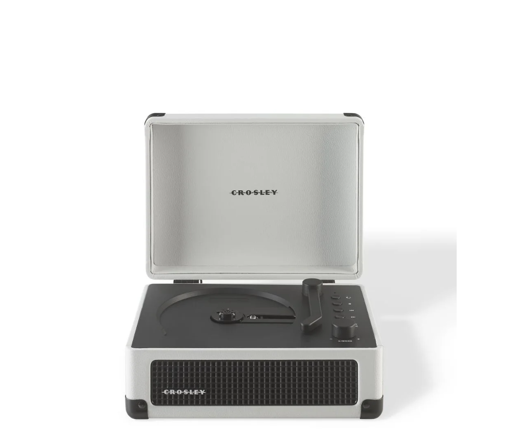 Crosley CR3505DP Cruiser Portable CD Player Retro Bluetooth Speakers, White Farmhouse -NEW
