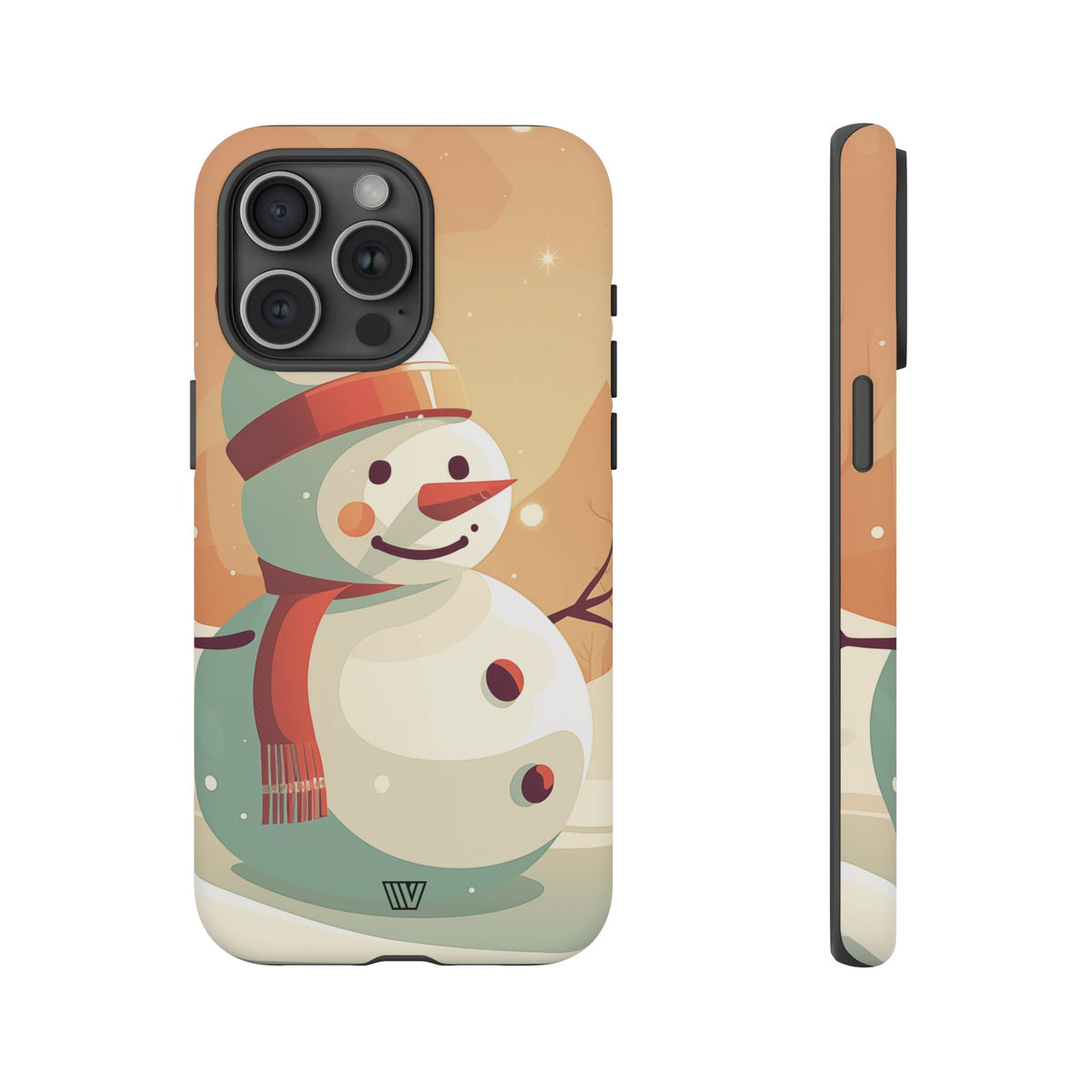 Tough Phone Case Impact Resistant Polycarbonate Dual-Layer SUNSET SNOWMAN