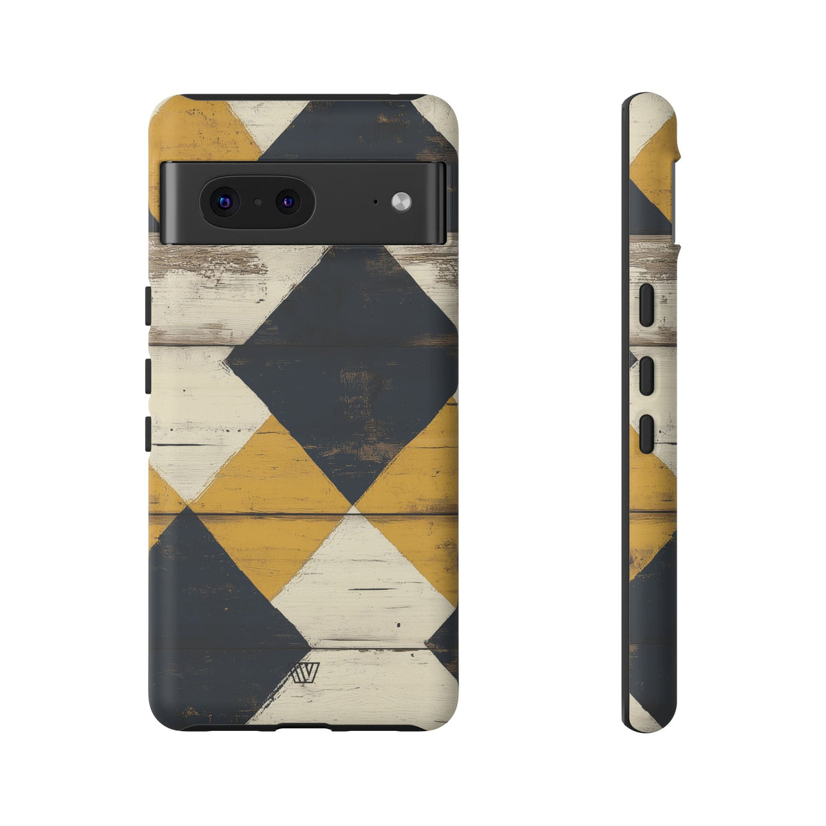 Tough Phone Case Dual-Layer Protection Farmhouse Wood