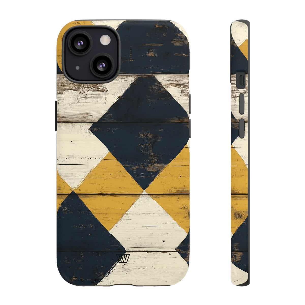 Tough Phone Case Dual-Layer Protection Farmhouse Wood