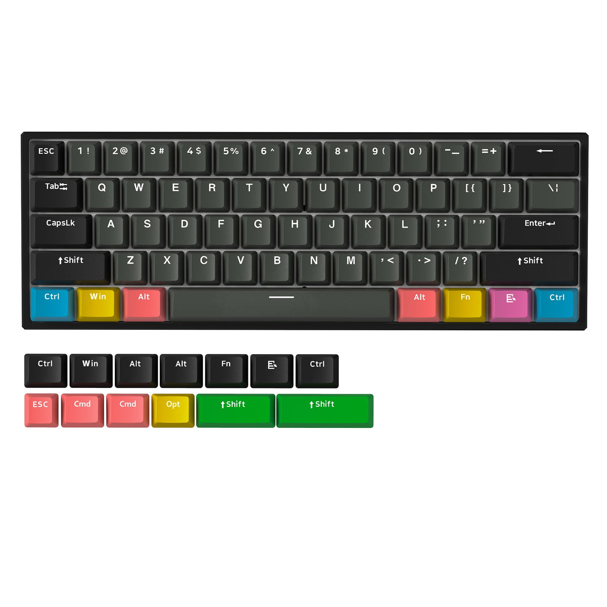 XVX H61 60% Aluminum Wired Mechanical Keyboard XVX