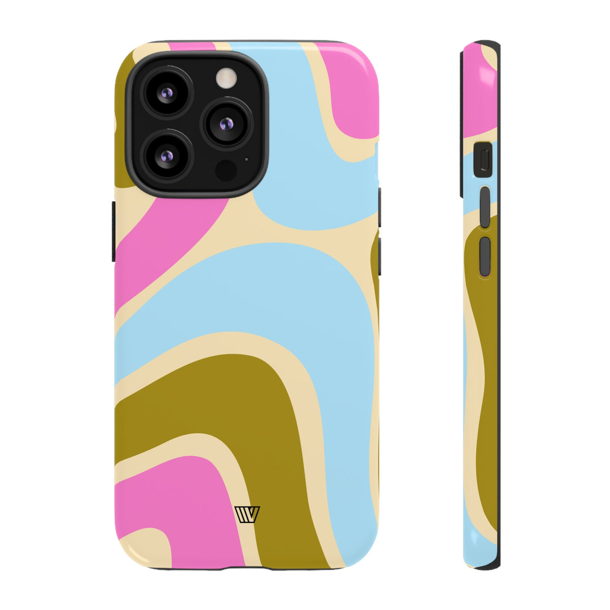 Tough Phone Case Large Groovy Waves Polycarbonate Shell