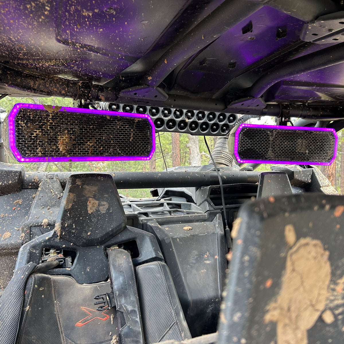 InBar Black UTV Mounts with Round Bar Clamps