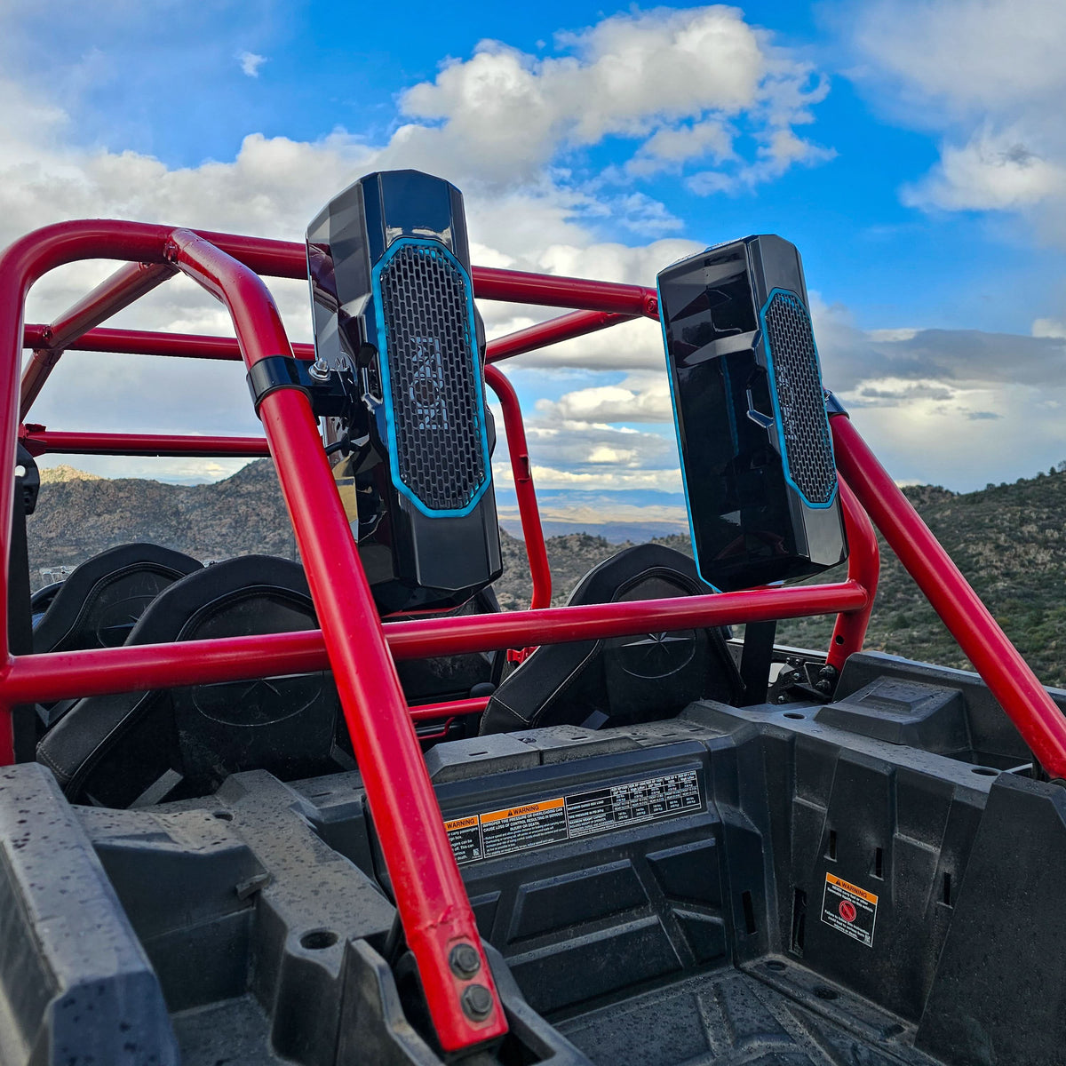 InBar Black UTV Mounts with Round Bar Clamps