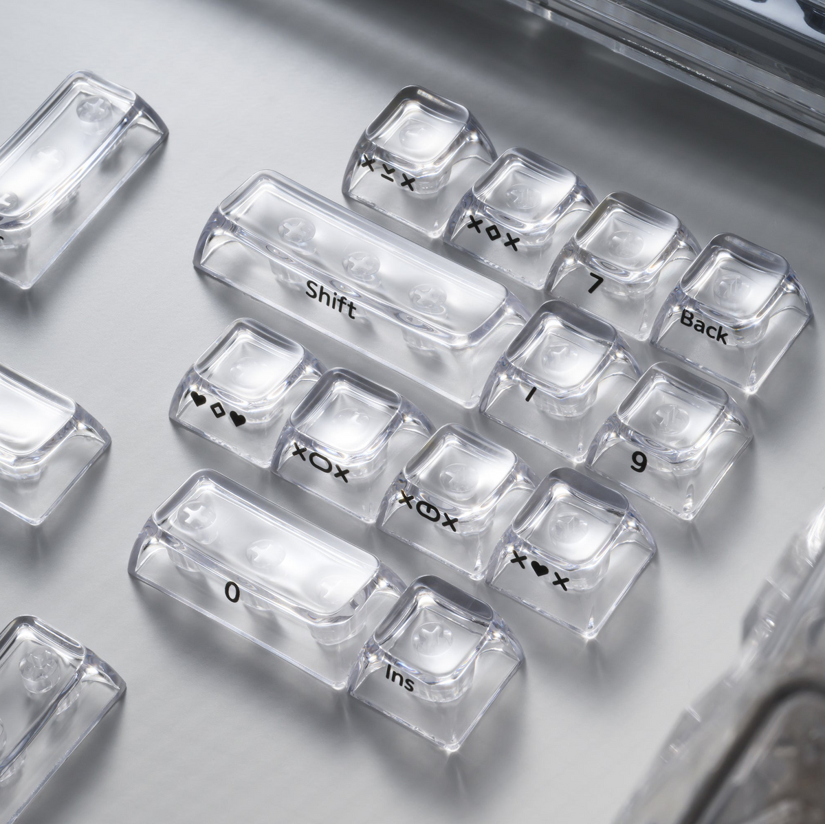 XVX Arctic Transparent Double-Shot PC Keycap Set