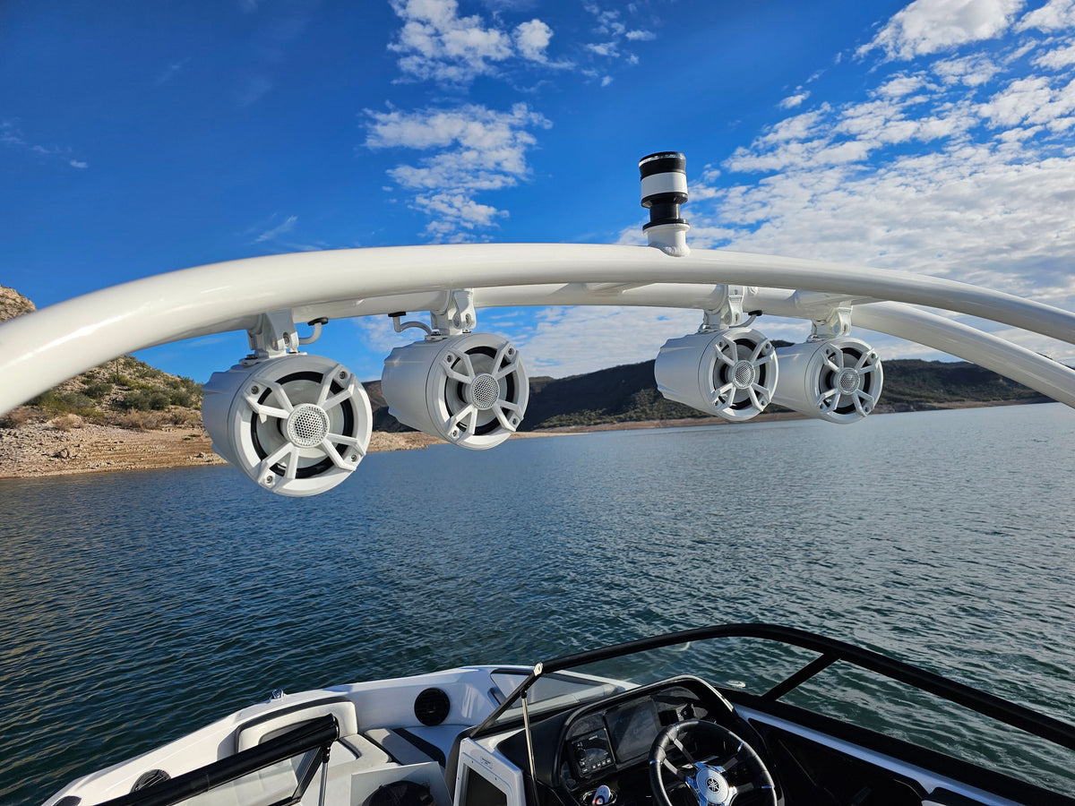 Marine Mounts Kit with 2.25-2.75 Inch Round Bar Clamps NUTV5 W