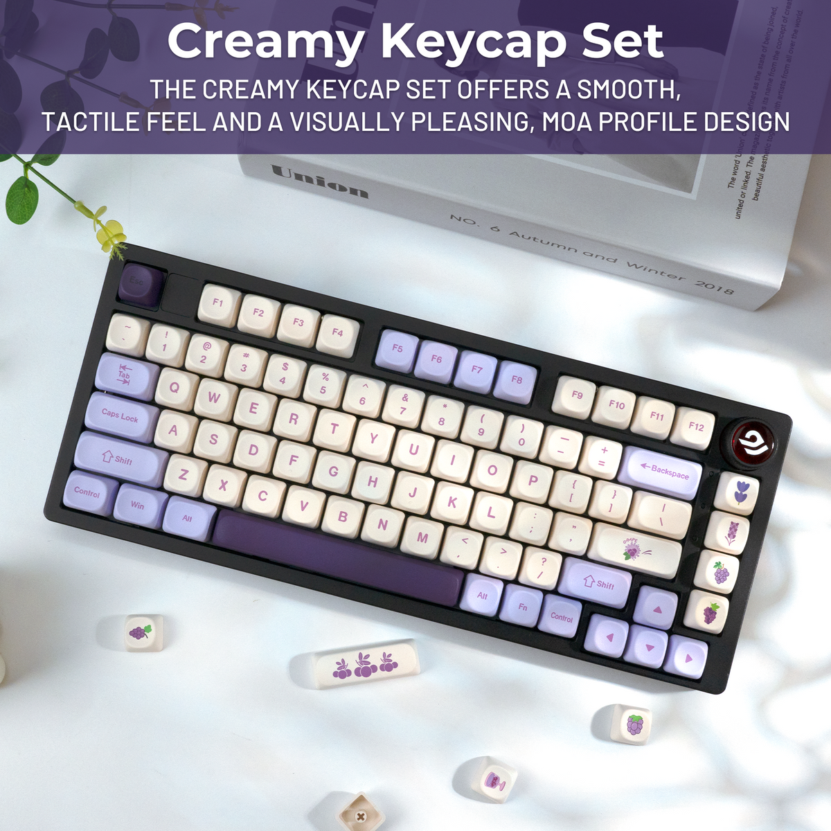 XVX Purple Grapes MOA Profile PBT Keycap Set