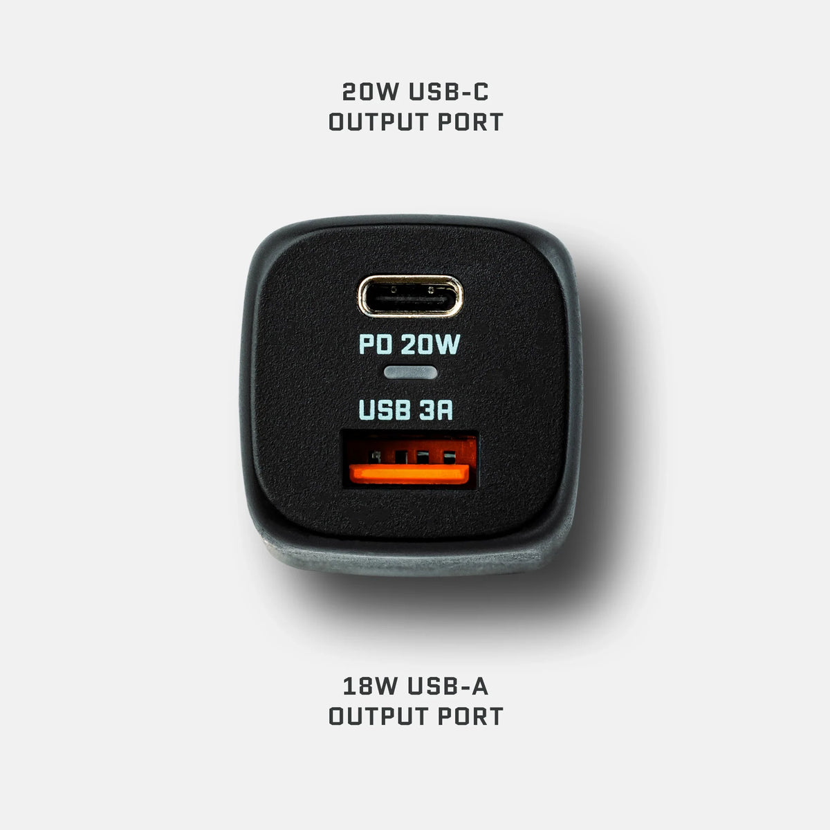 20W Dual Fast Charging Wall Adapter with Folding Plug