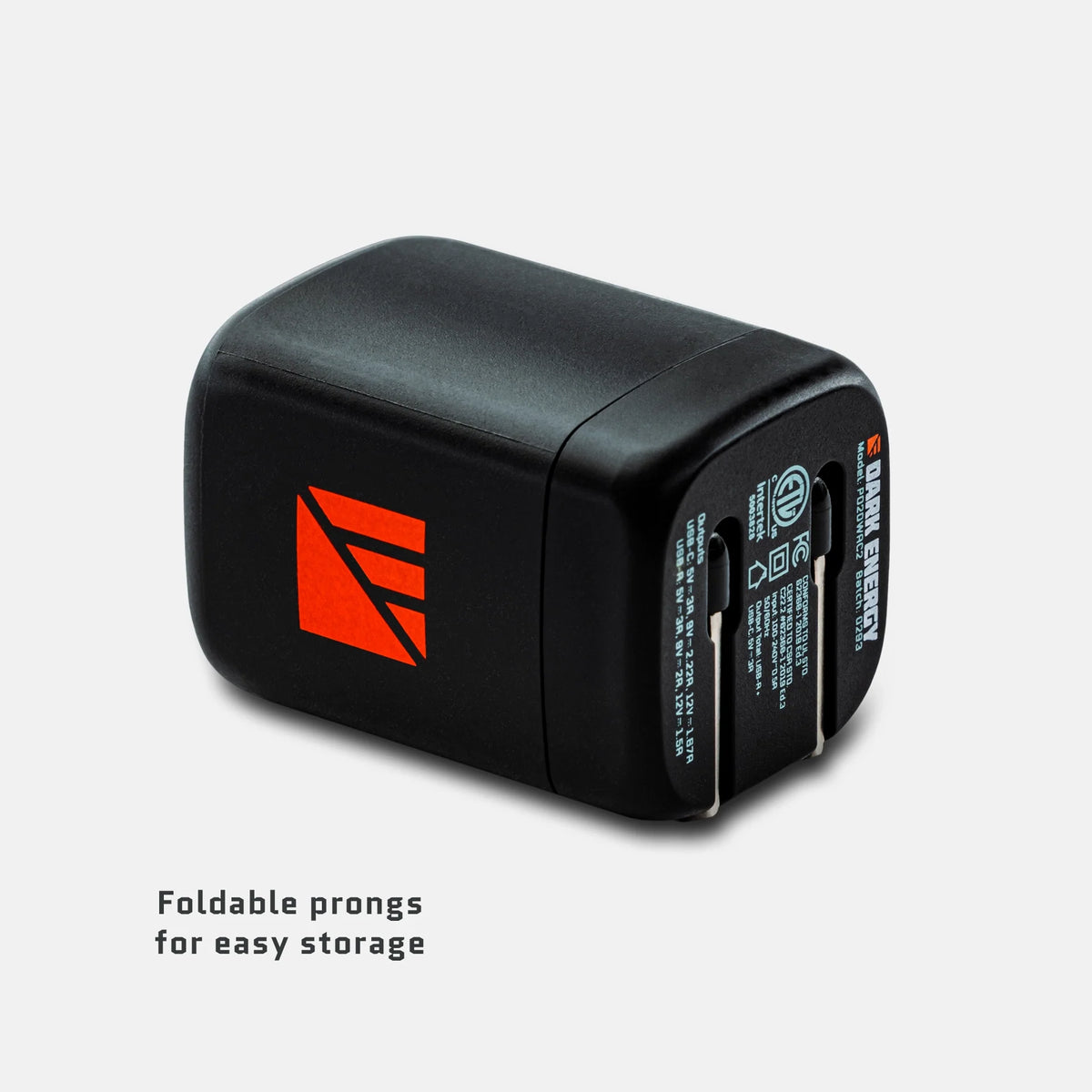 20W Dual Fast Charging Wall Adapter with Folding Plug