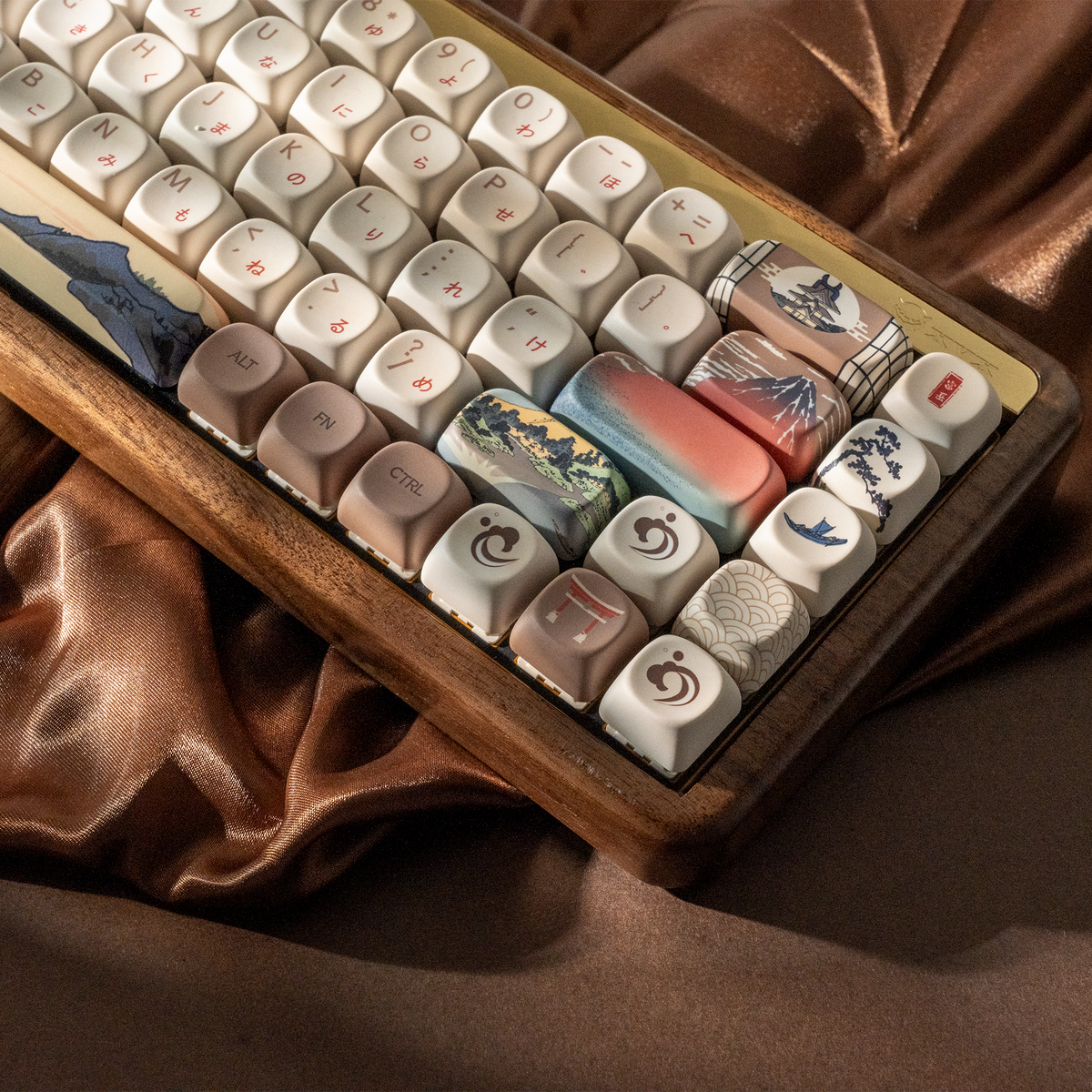 XVX U-kiyoe Fugaku Series Glaze Textured MOA Profile Keycap Set