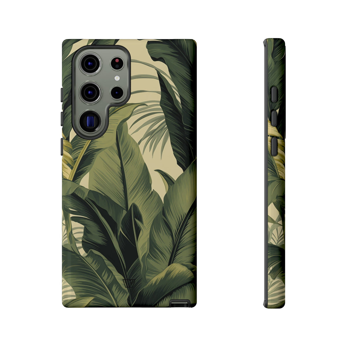 Tropical Leaves Tough Phone Case Dual-Layer Protection
