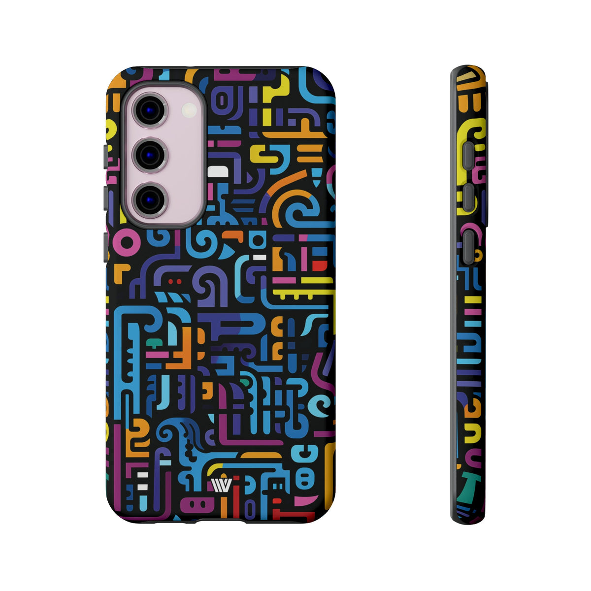 Tough Phone Case Dual-Layer Impact Resistant NEON GLYPHS