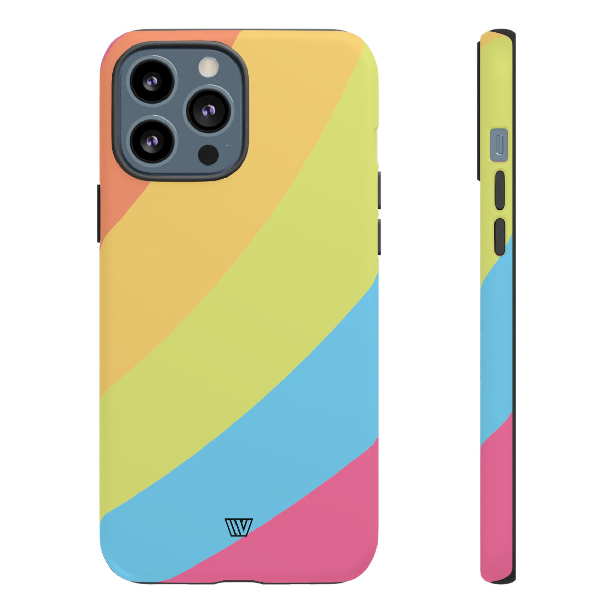 Neon Rainbow Tough Phone Case Dual-Layer Protective Shell