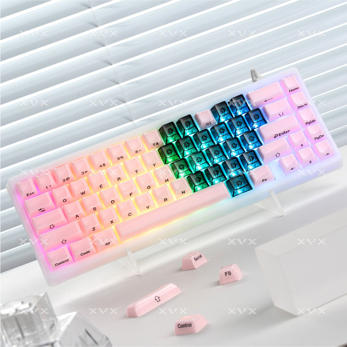 Cherry Profile 21-Key Artisan Keycap Set XVX Fizz Heart Series