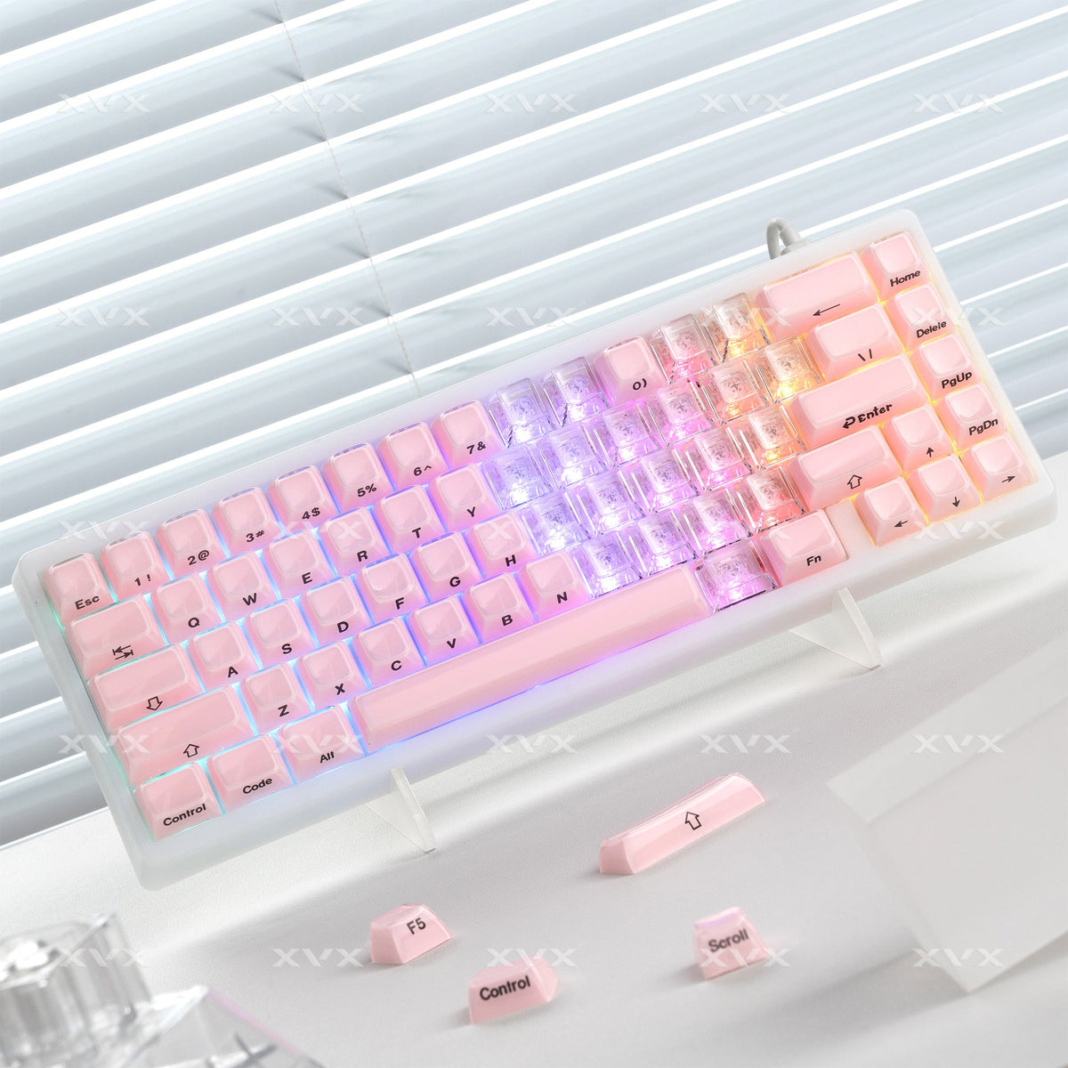 Cherry Profile 21-Key Artisan Keycap Set XVX Fizz Heart Series
