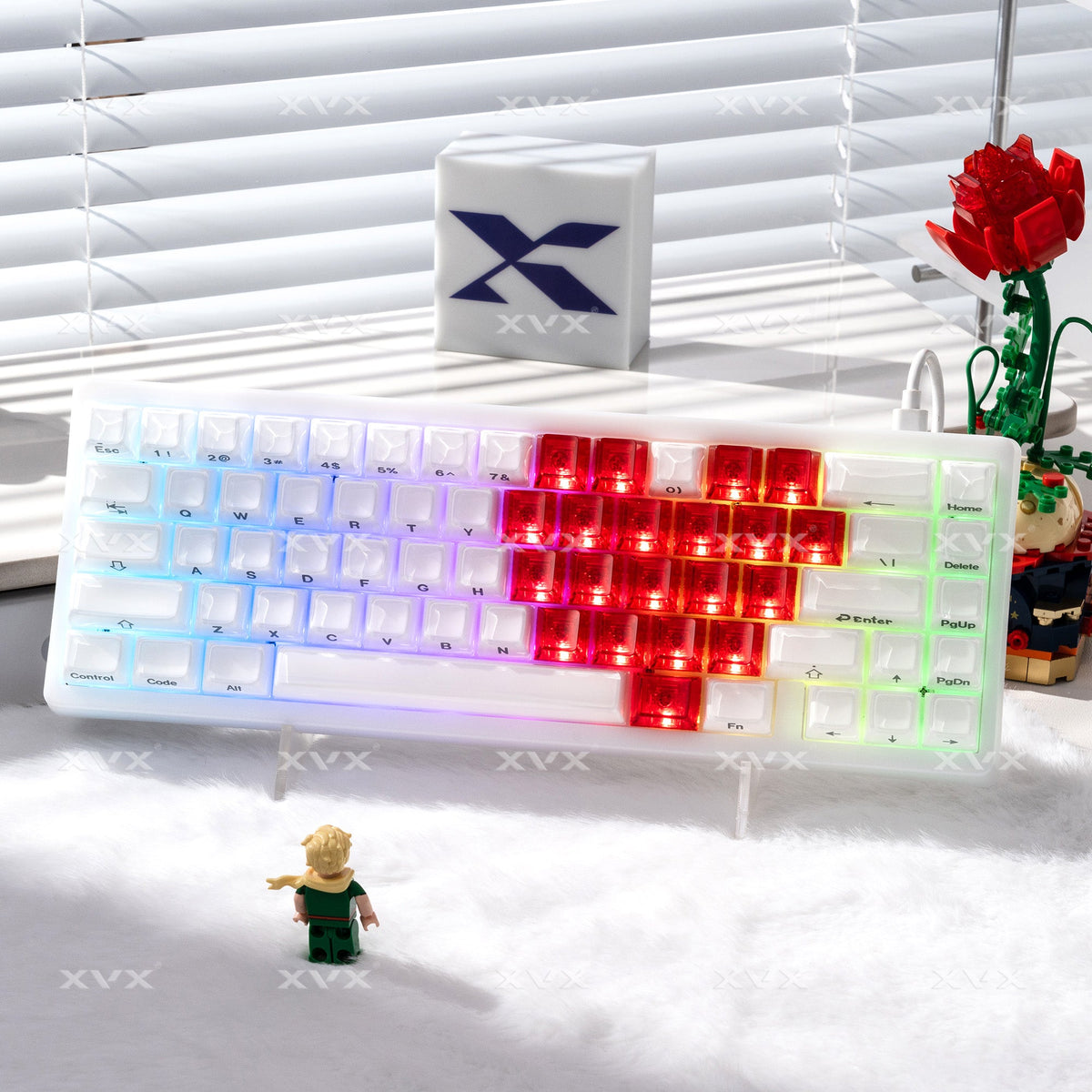 Cherry Profile 21-Key Artisan Keycap Set XVX Fizz Heart Series