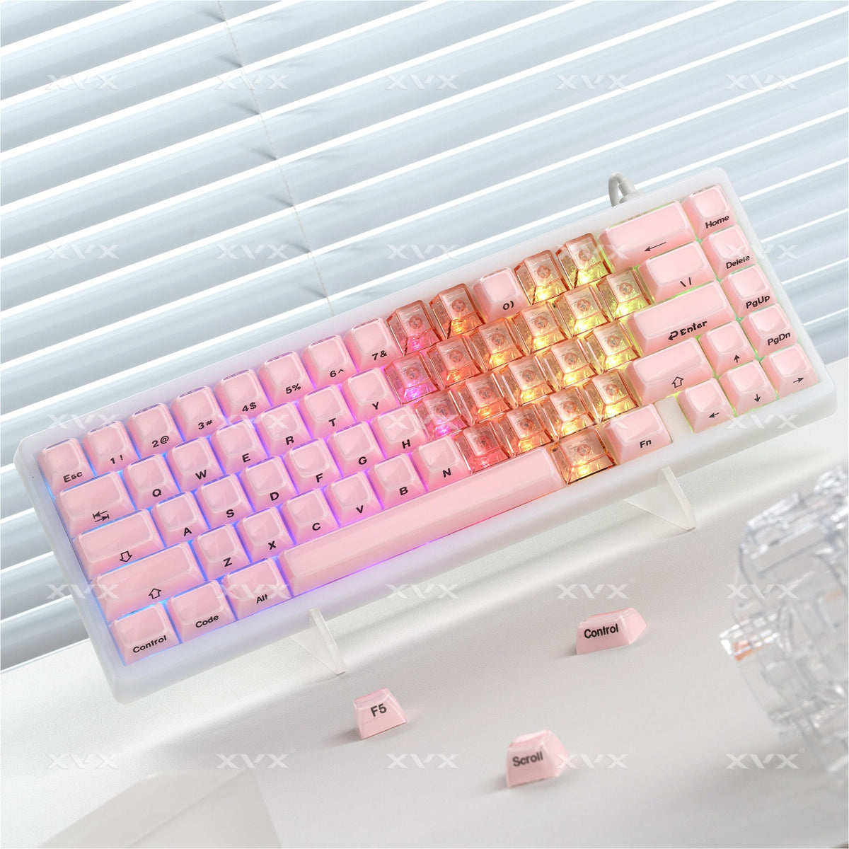 Cherry Profile 21-Key Artisan Keycap Set XVX Fizz Heart Series