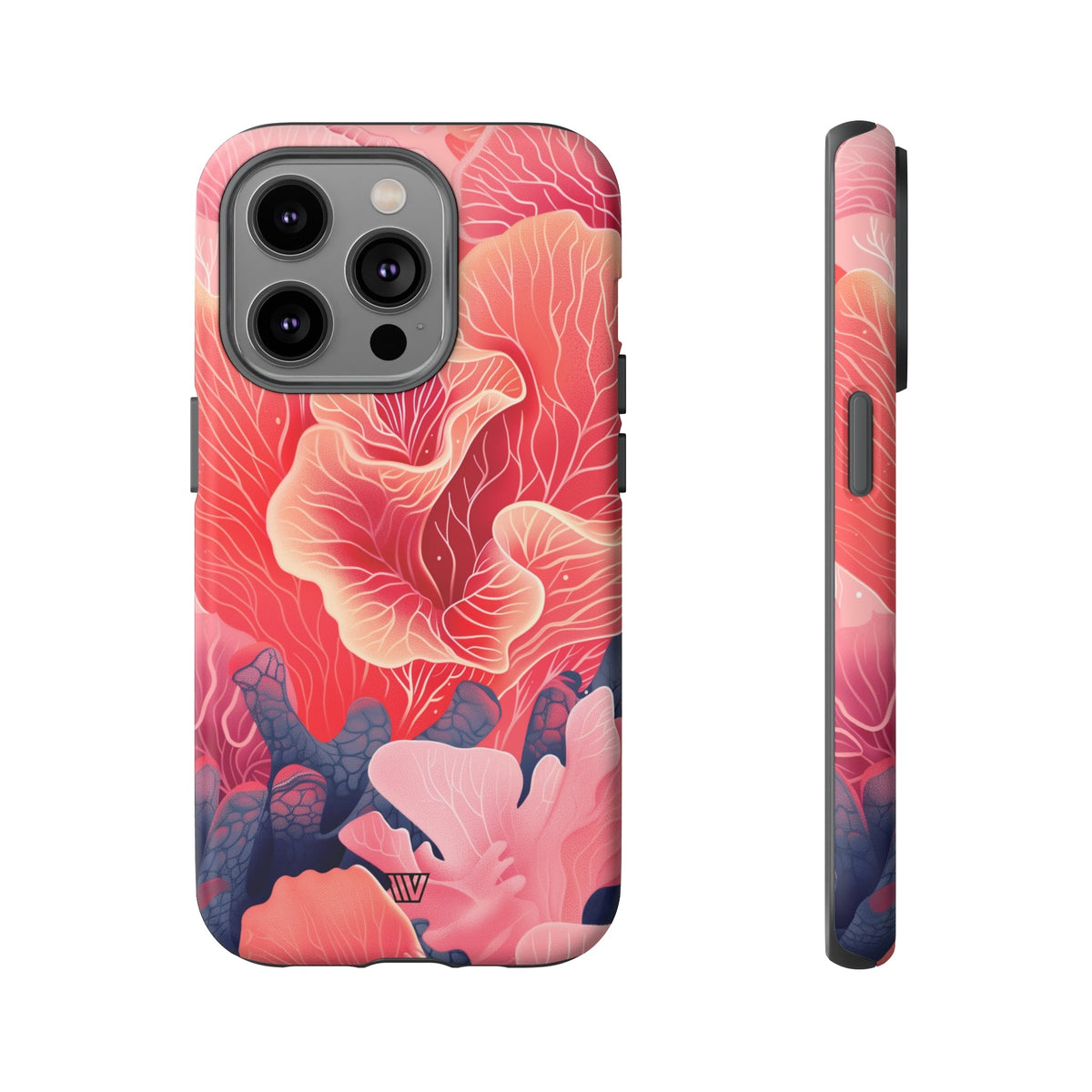 Pink Coral Tough Phone Case Dual-Layer Protection