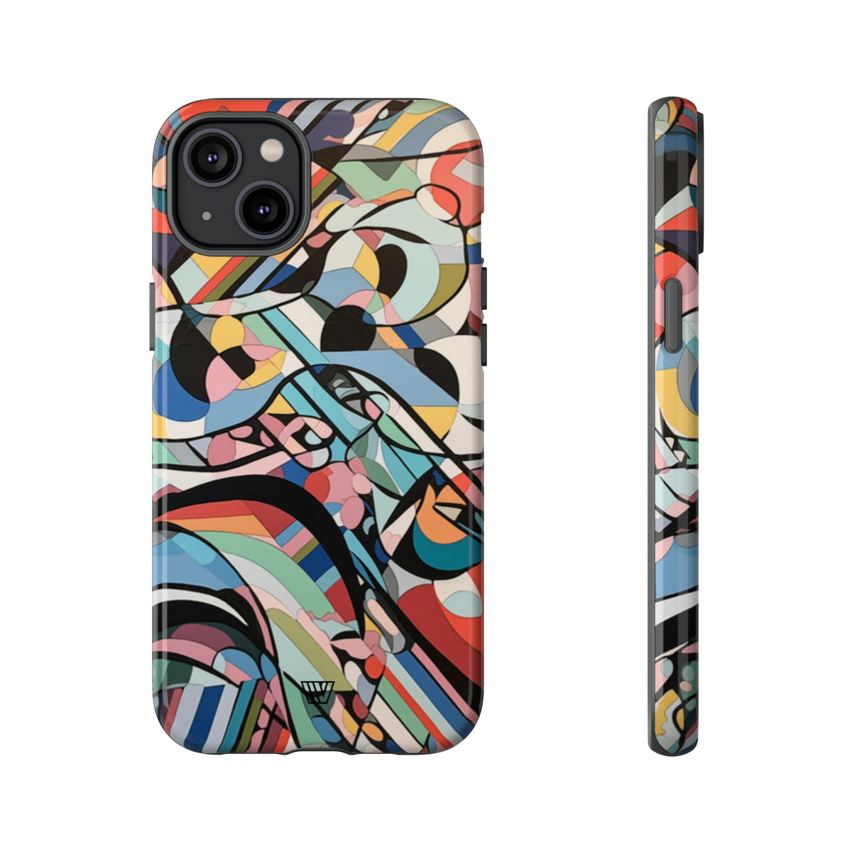 Abstract Mural Tough Phone Case Dual-Layer Protection