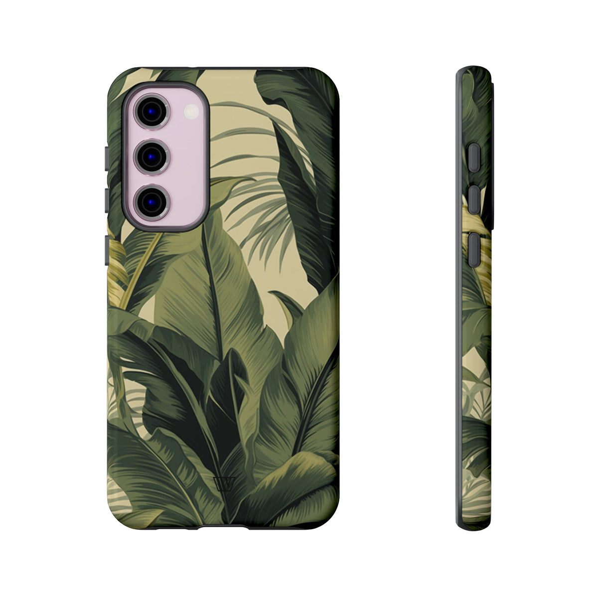 Tropical Leaves Tough Phone Case Dual-Layer Protection
