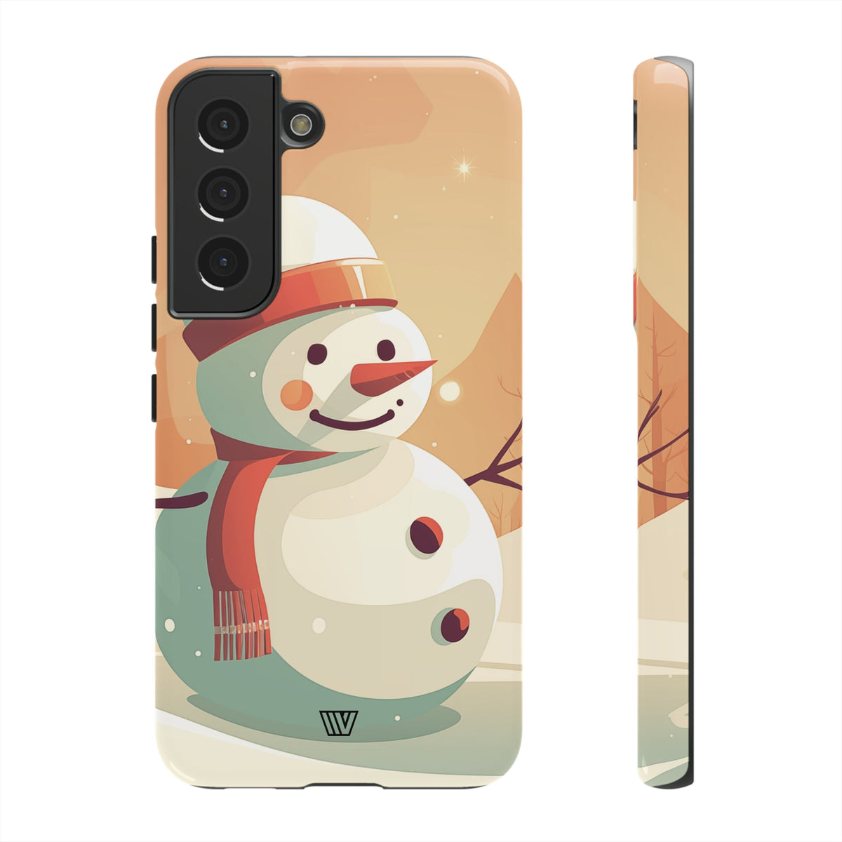 Tough Phone Case Impact Resistant Polycarbonate Dual-Layer SUNSET SNOWMAN