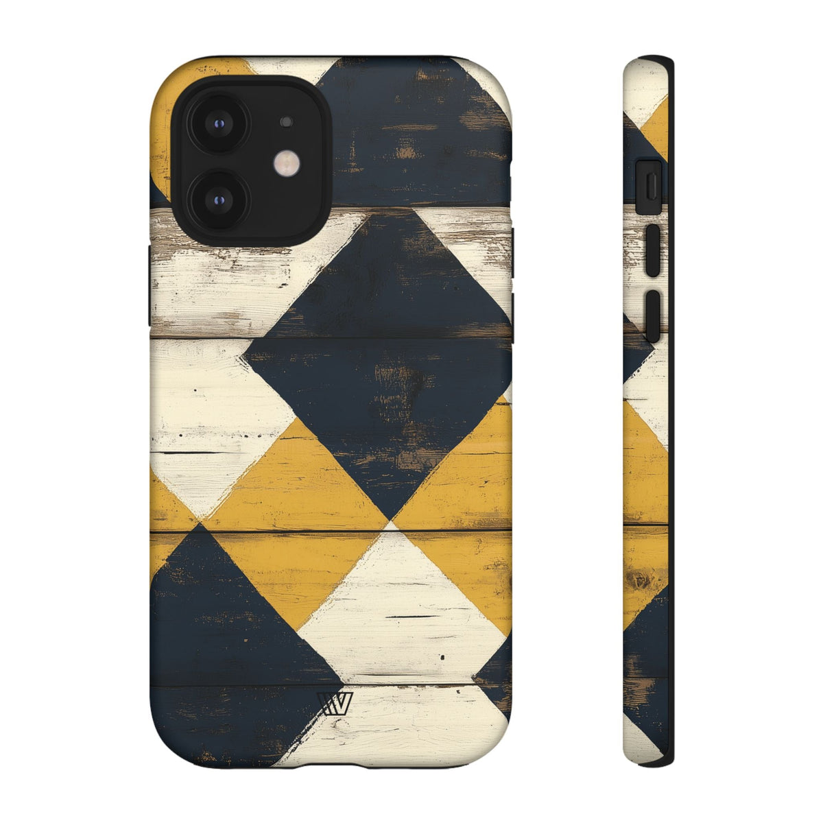 Tough Phone Case Dual-Layer Protection Farmhouse Wood