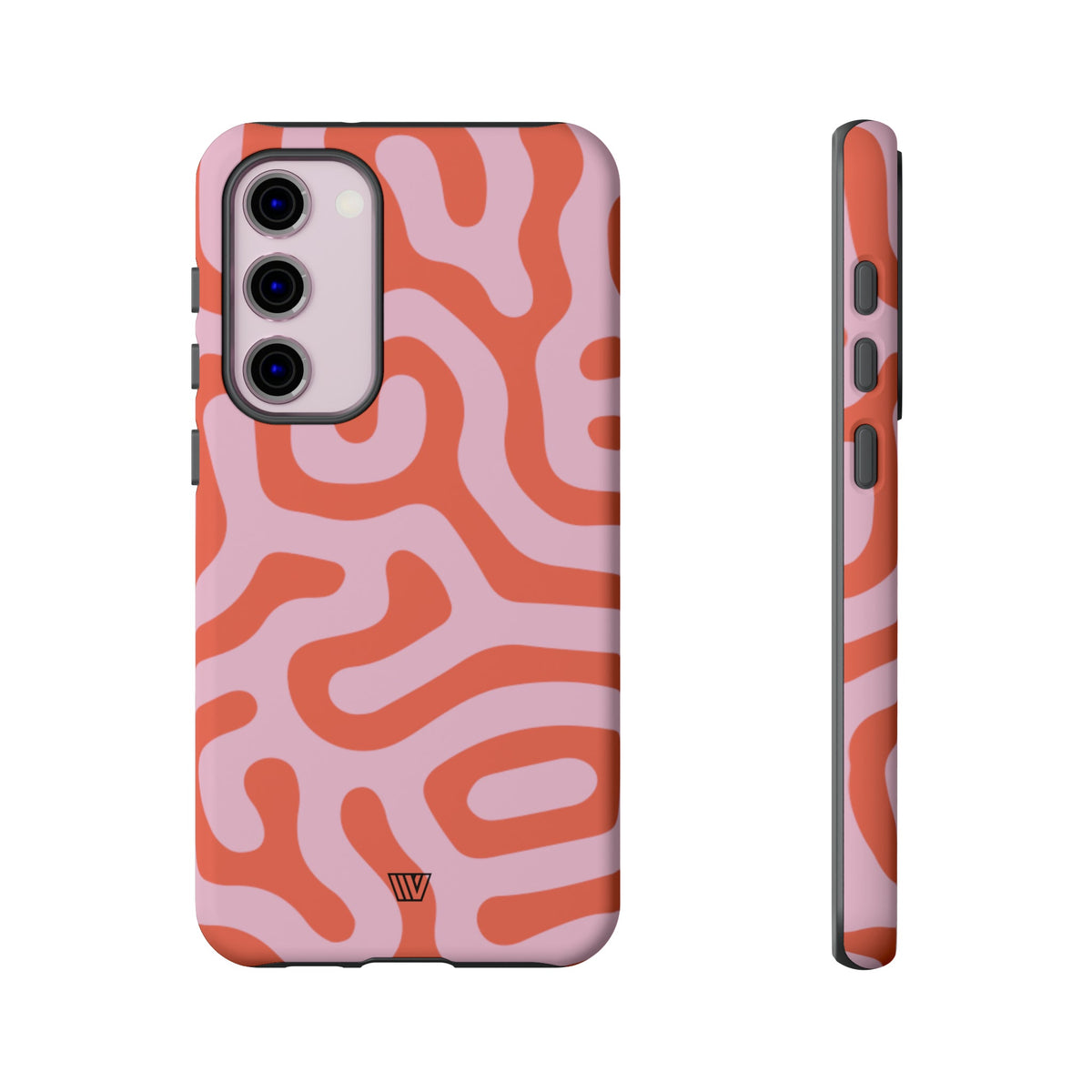 Tough Phone Case Dual-Layer Protection CORAL ORGANIC LINES