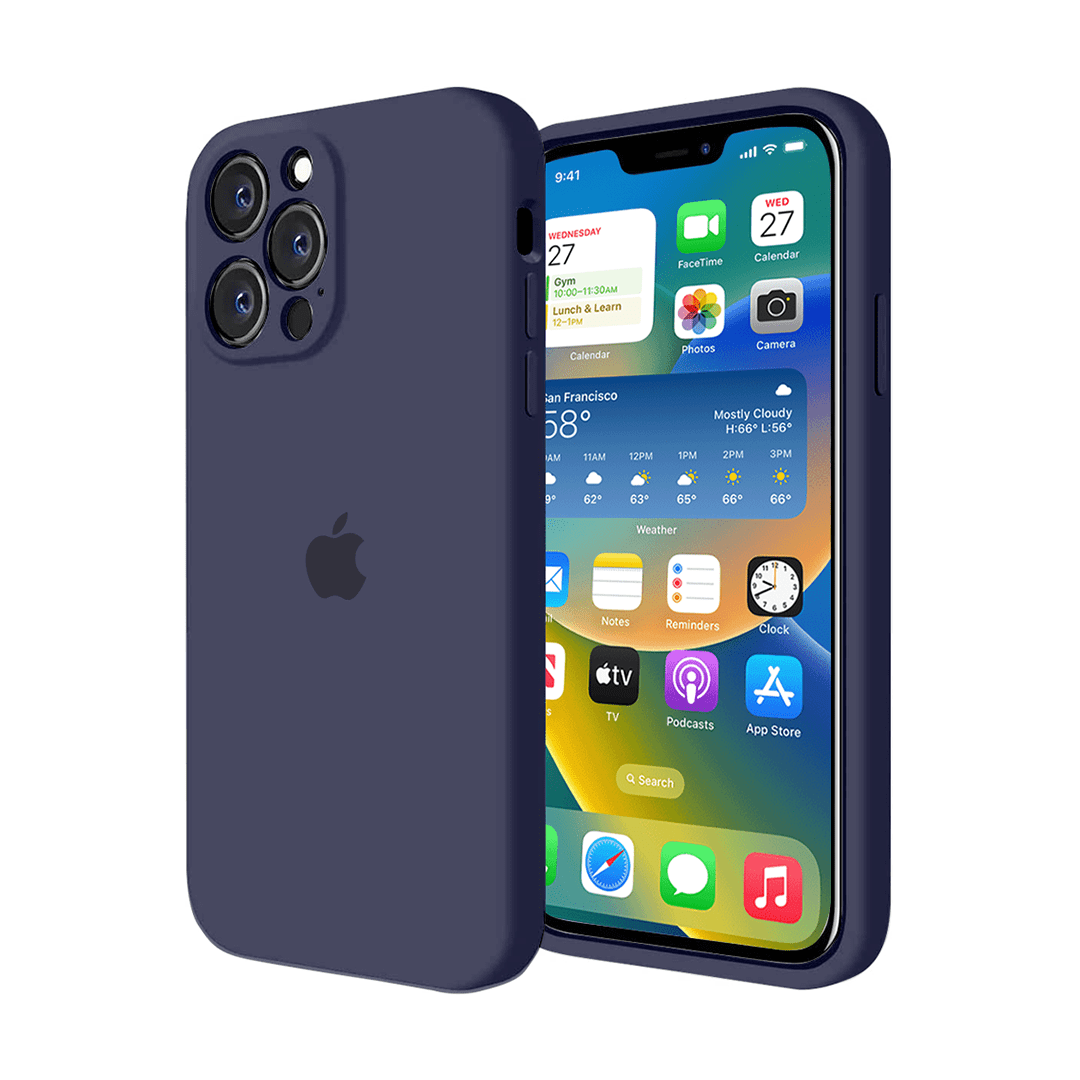 iPhone Camera Protection Midnight Blue Silicone Case Apple