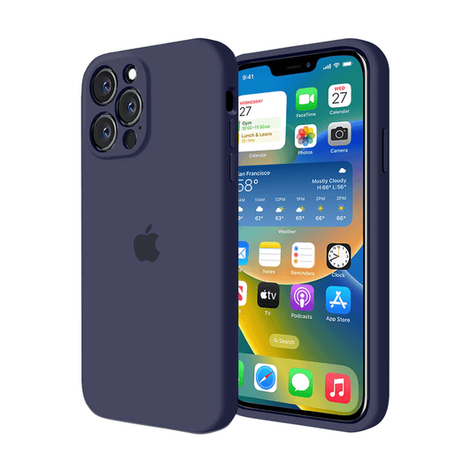 iPhone Camera Protection Midnight Blue Silicone Case Apple