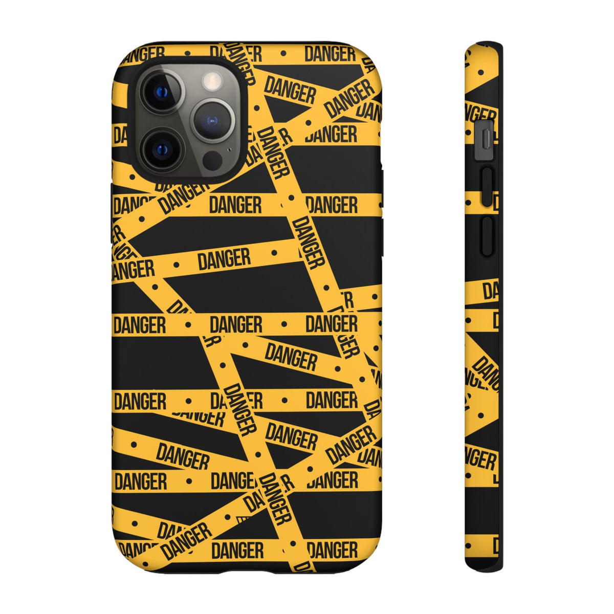 Tough Impact-Resistant Phone Case DANGER TAPE