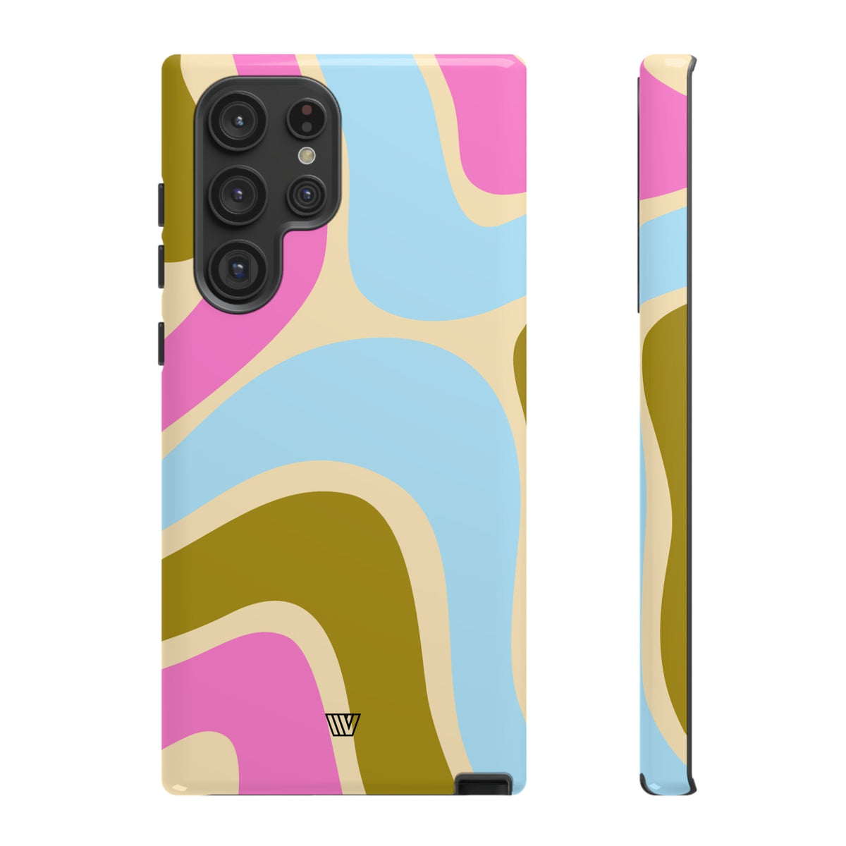 Tough Phone Case Large Groovy Waves Polycarbonate Shell