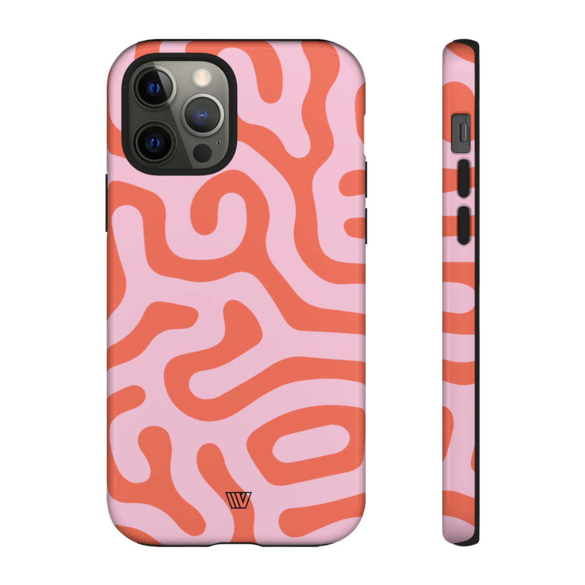 Tough Phone Case Dual-Layer Protection CORAL ORGANIC LINES