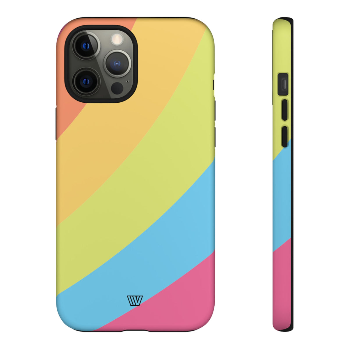 Neon Rainbow Tough Phone Case Dual-Layer Protective Shell