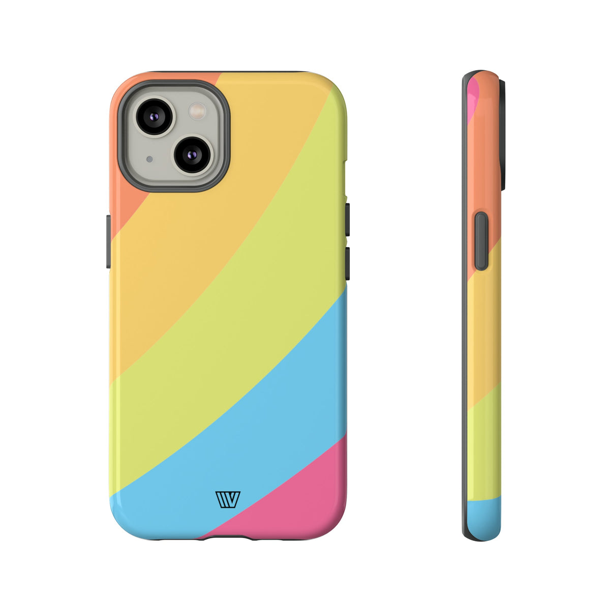 Neon Rainbow Tough Phone Case Dual-Layer Protective Shell