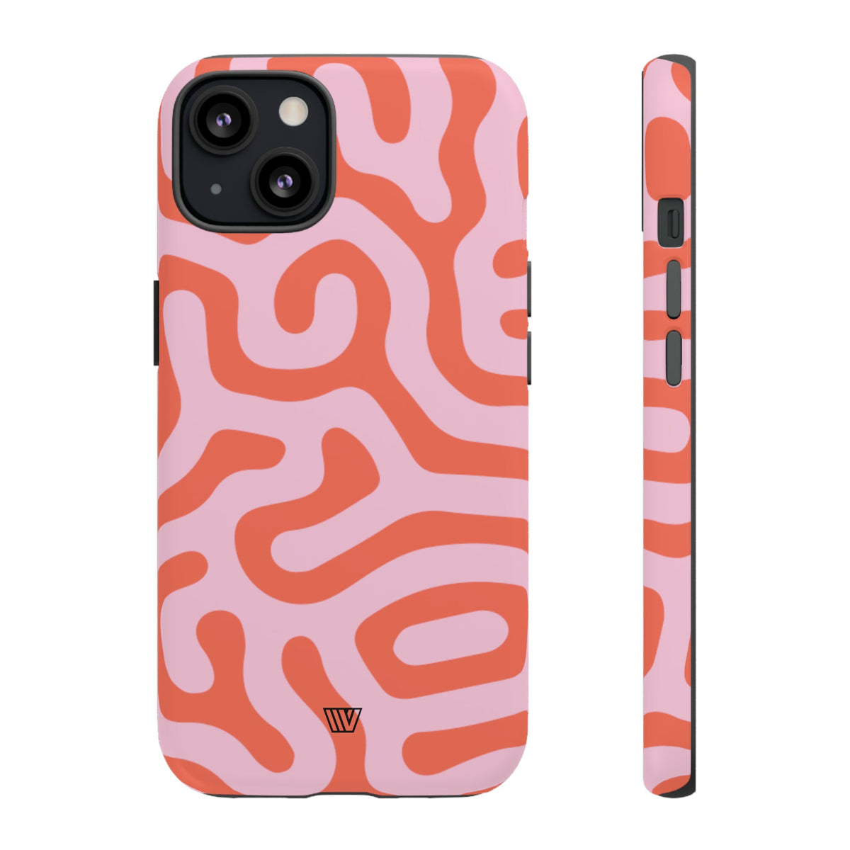 Tough Phone Case Dual-Layer Protection CORAL ORGANIC LINES