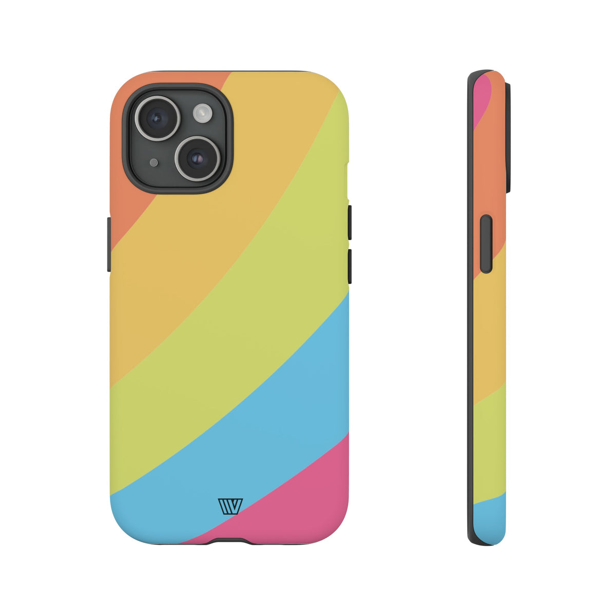 Neon Rainbow Tough Phone Case Dual-Layer Protective Shell
