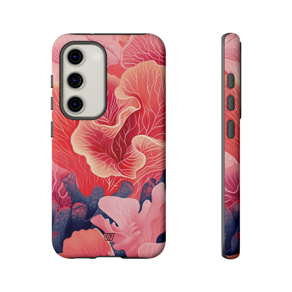 Pink Coral Tough Phone Case Dual-Layer Protection