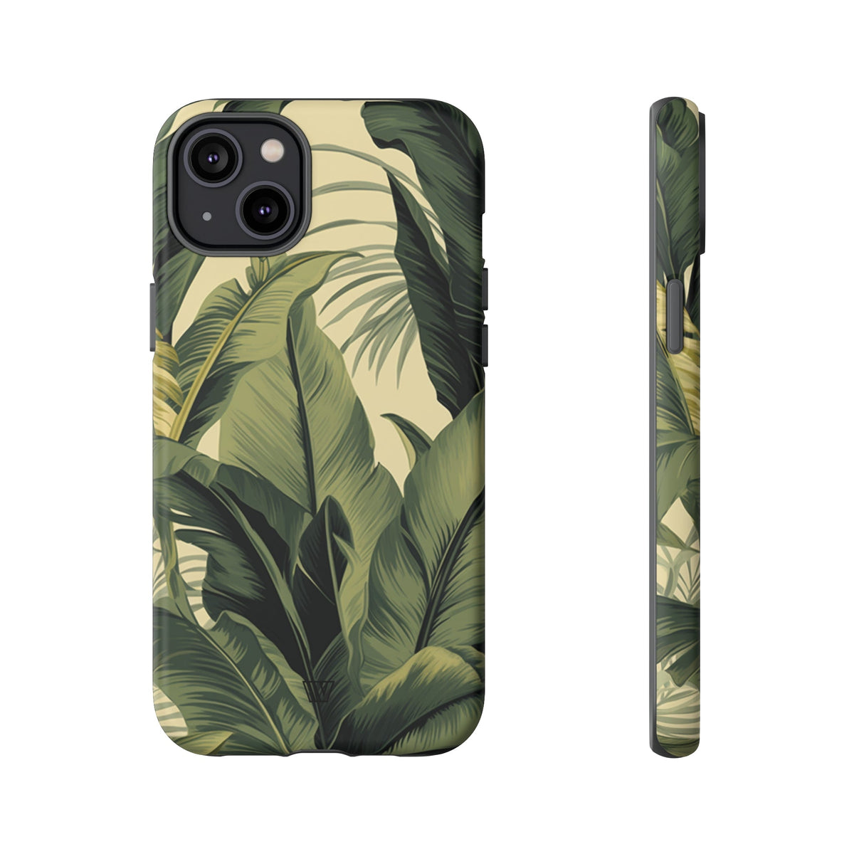 Tropical Leaves Tough Phone Case Dual-Layer Protection