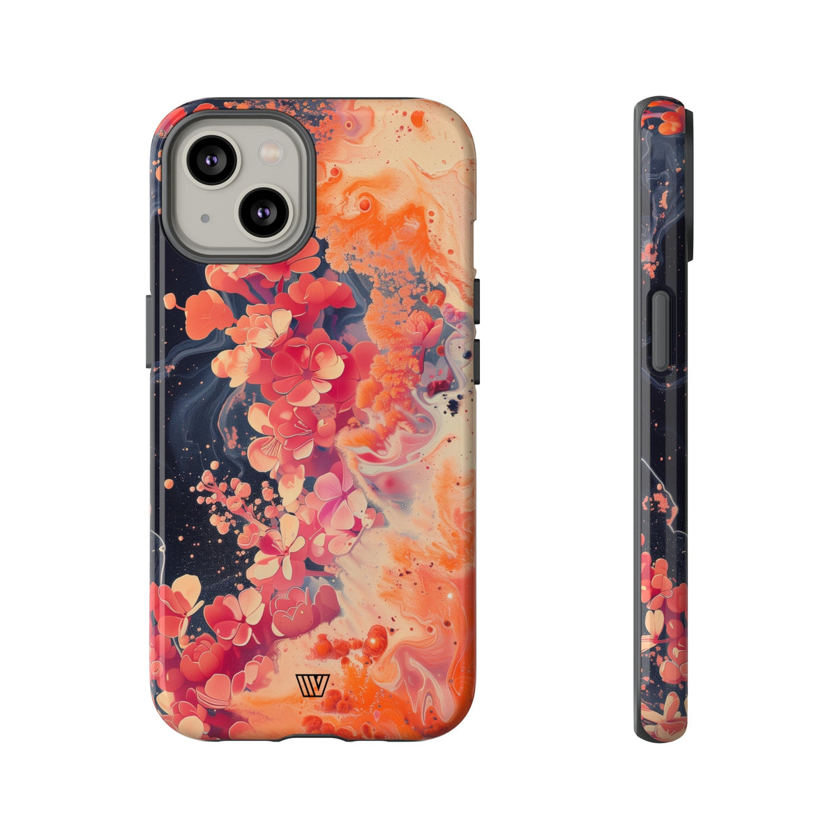 Tough Phone Case Dual-Layer Protection Phone Case WAVE OF FLOWERS